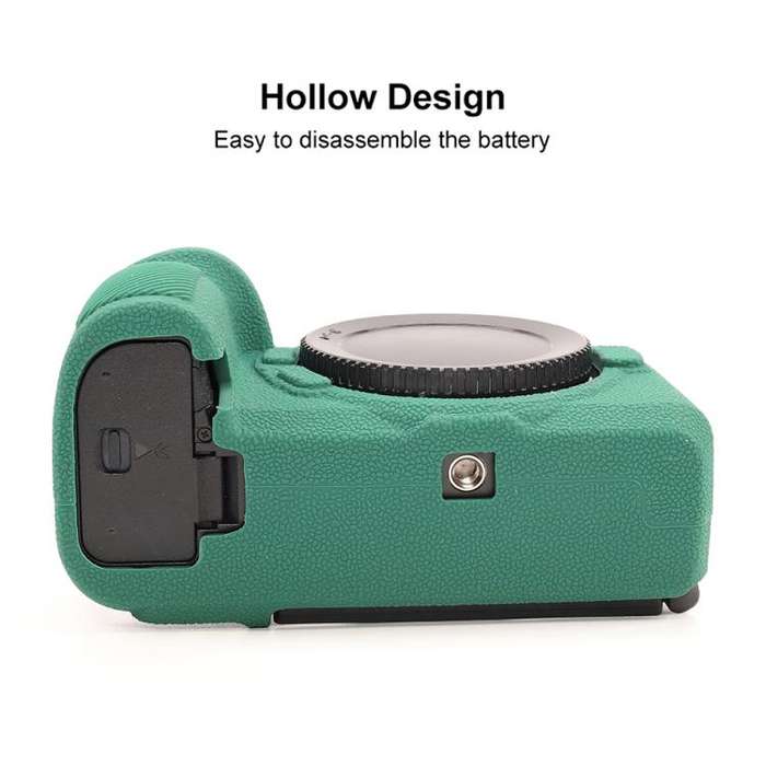 For Nikon Z6III Litchi Texture Soft Silicone Protective Case(Green)