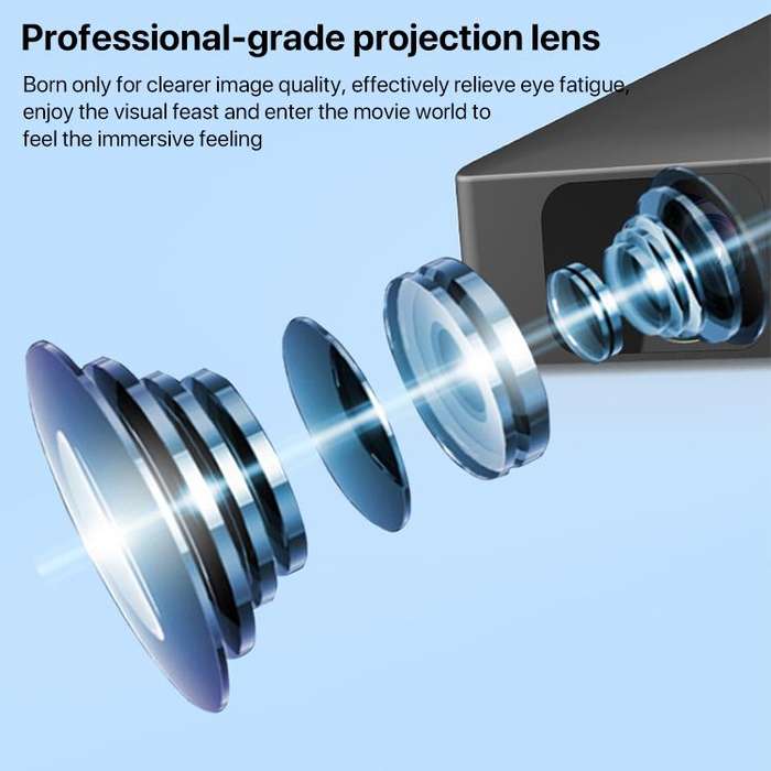 N5 1280x720P Android 9.0 System Wireless Same Screen Smart HD Projector, Plug:UK Plug(Black)