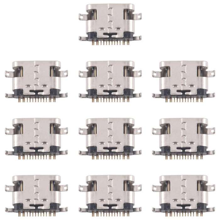 10pcs Original 12 Pin Charging Port Connector, Model:Upper Corner