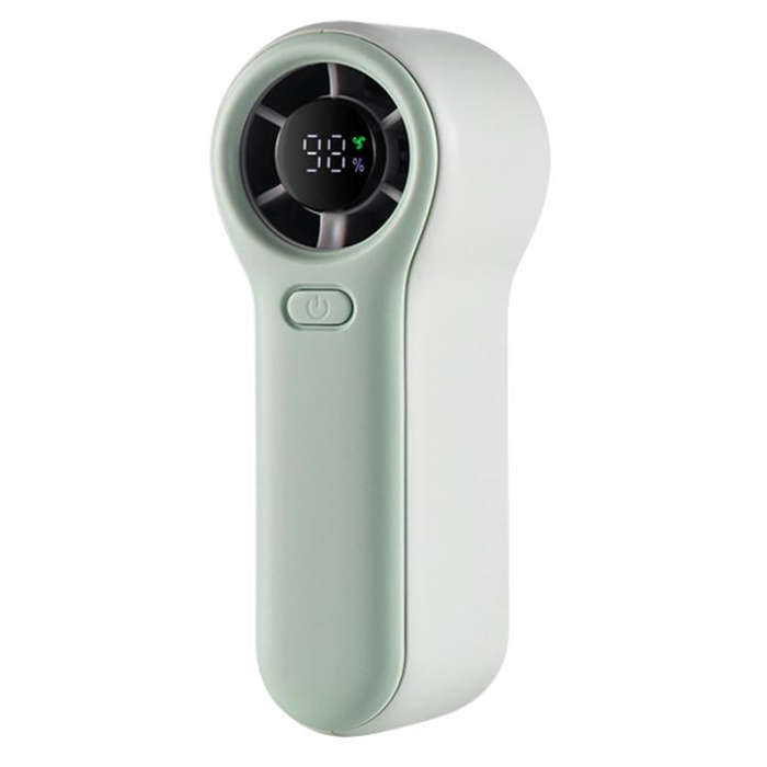 H02 HD Digital Display High Speed Mini Handheld Fan(Green)