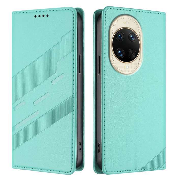 For Huawei nova 14 Embossed Multi-functional Wallet Retro Leather Phone Case(Mint Green)