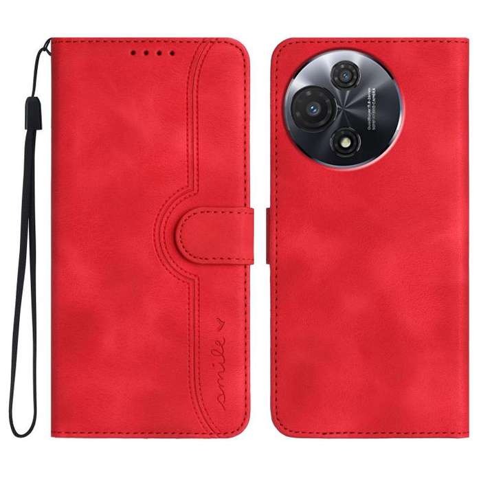 For TCL 60R 5G Heart Pattern Skin Feel Leather Phone Case(Red)