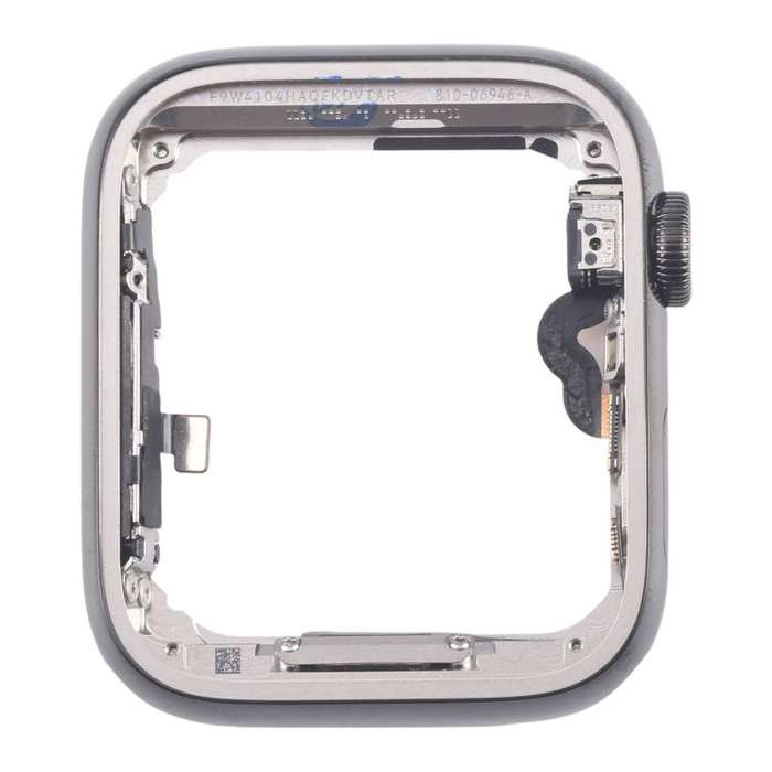 For Apple Watch Series 4 44mm LTE Graphite Steel Middle Frame Bezel Plate with Crown Spin Axis Fl...