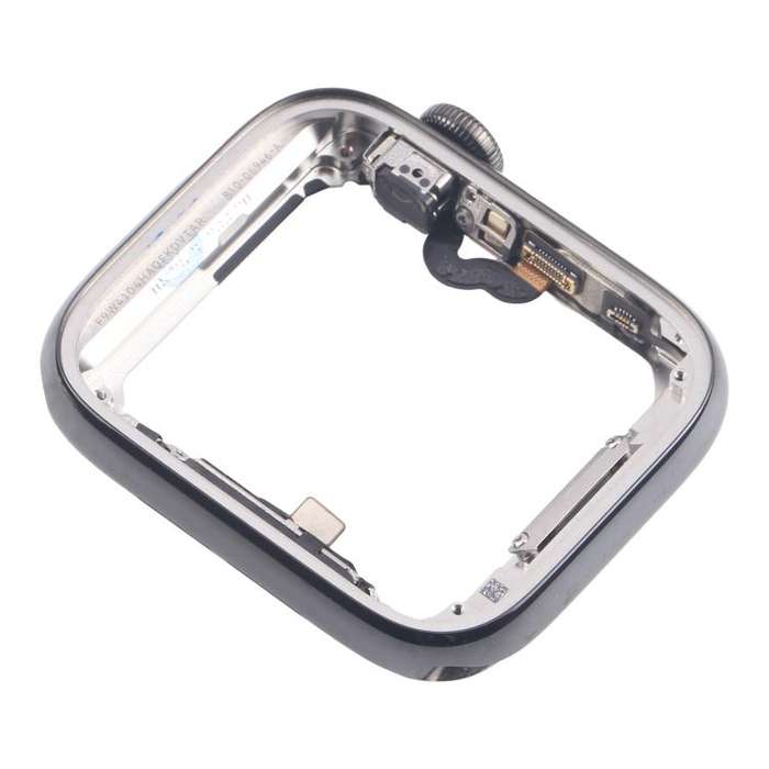 For Apple Watch Series 4 44mm LTE Graphite Steel Middle Frame Bezel Plate with Crown Spin Axis Fl...