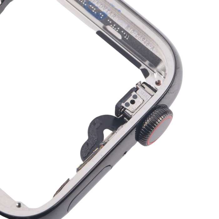 For Apple Watch Series 4 44mm LTE Graphite Steel Middle Frame Bezel Plate with Crown Spin Axis Fl...