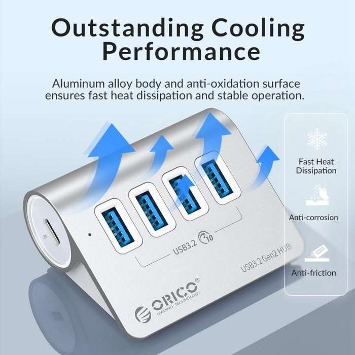 ORICO M3U7-G2 7 in 1 Type-C to USB 3.2 Docking Hub(Silver)
