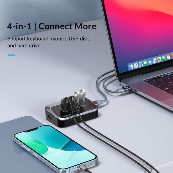 ORICO M32A2C-G2 4 in 1 Type-C to Dual Type-C and Dual USB3.2 Docking Hub(Black)