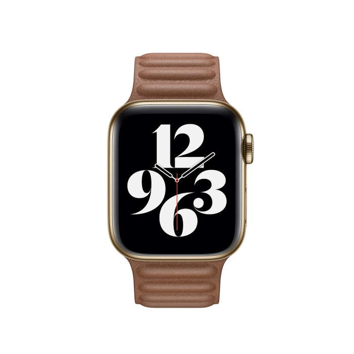 For Apple Watch Series 9&8&7 41mm / SE 3&SE 2&6&SE&5&4 40mm / 3&2&1 38mm Leather Watch Band(Brown)