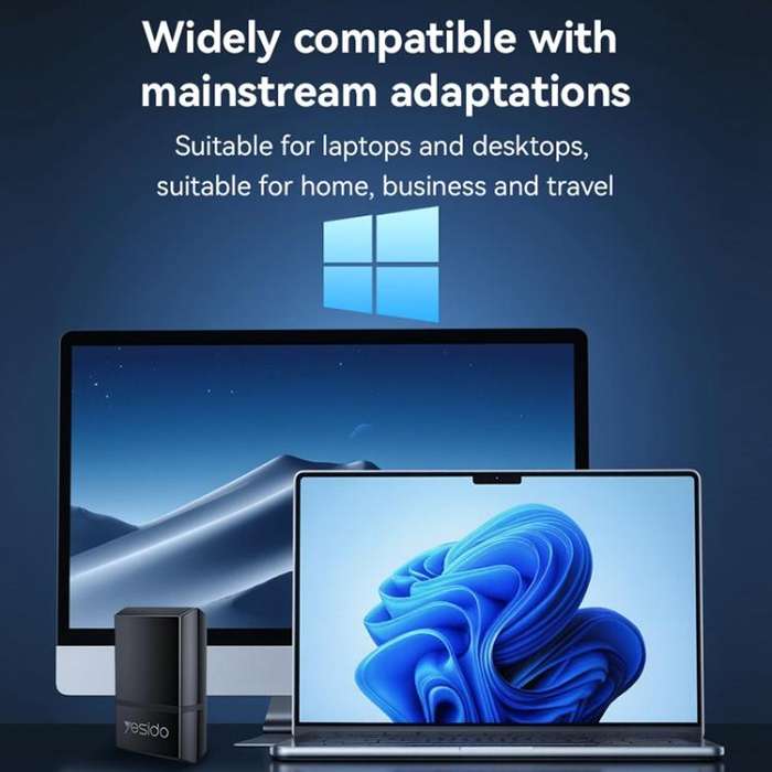 Yesido WP10 WiFi Wireless Dongle 150Mbps High Speed USB Wireless Adapter(Black)