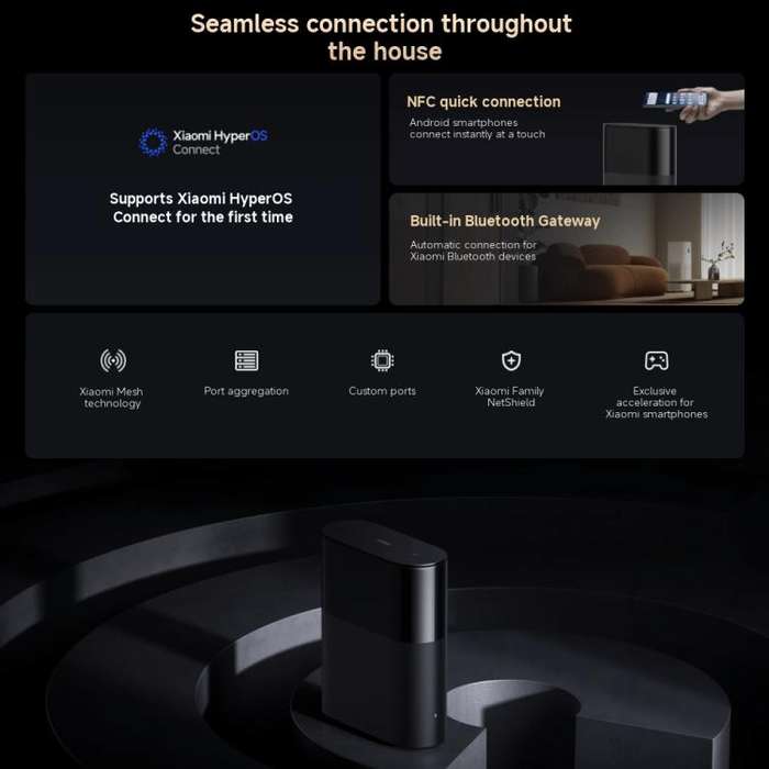 Xiaomi Whole Home Router BE3600 Pro WiFi 7 Bluetooth Mesh Gateway 2.5G Port Dual Band, US Plug(Grey)