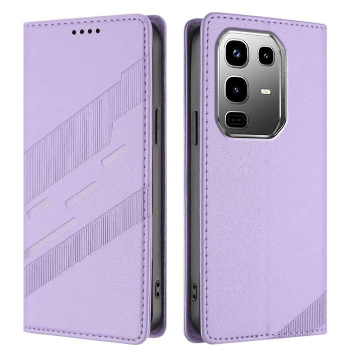 For Infinix Note 50 Pro+ 5G Embossed Multi-functional Wallet Retro Leather Phone Case(Light Purple)