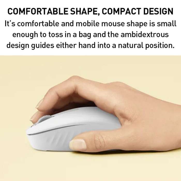Logitech M196 1000DPI Bluetooth Wireless Mouse(White)