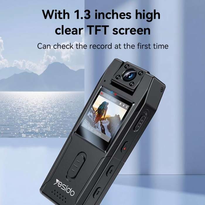 Yesido KM25 1.3 inch 1080P Ultra-clear Night Vision Video Recorder(Black)