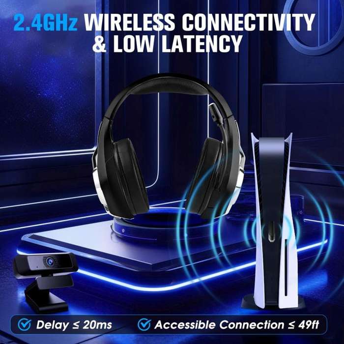 KOTION EACH GS400 Ultra Over Ear Bluetooth Wired 2.4GHz Tri-mode Gaming Headset(Black)