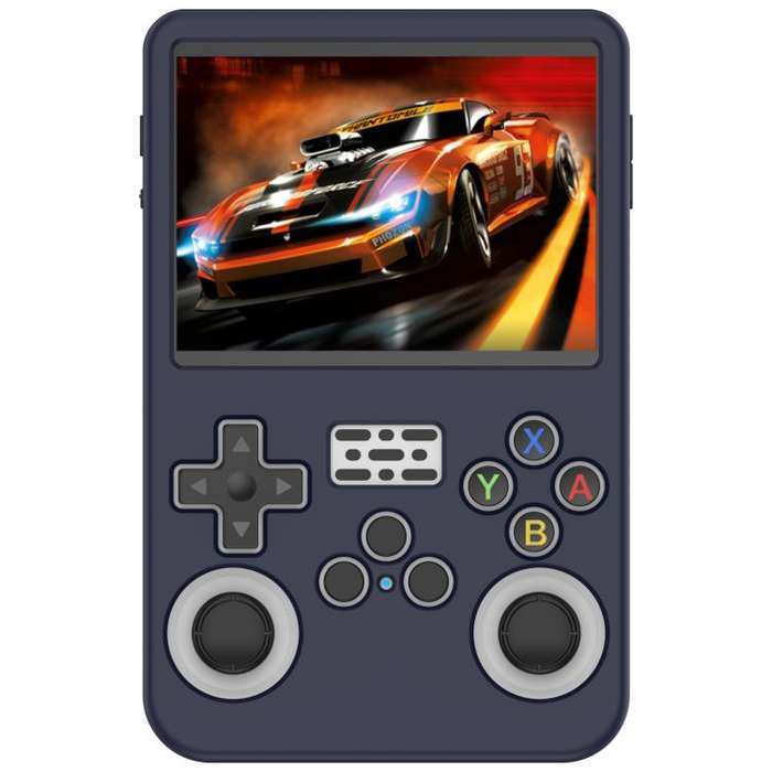 For ANBERNIC R36S Silicone Handheld Game Console Protective Case(Dark Blue)