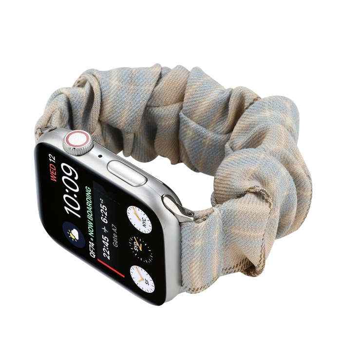 For Apple Watch Series 7 45mm / 6 & SE & 5 & 4 44mm / 3 & 2 & 1 42mm JK Uniform Style Cloth + Sta...