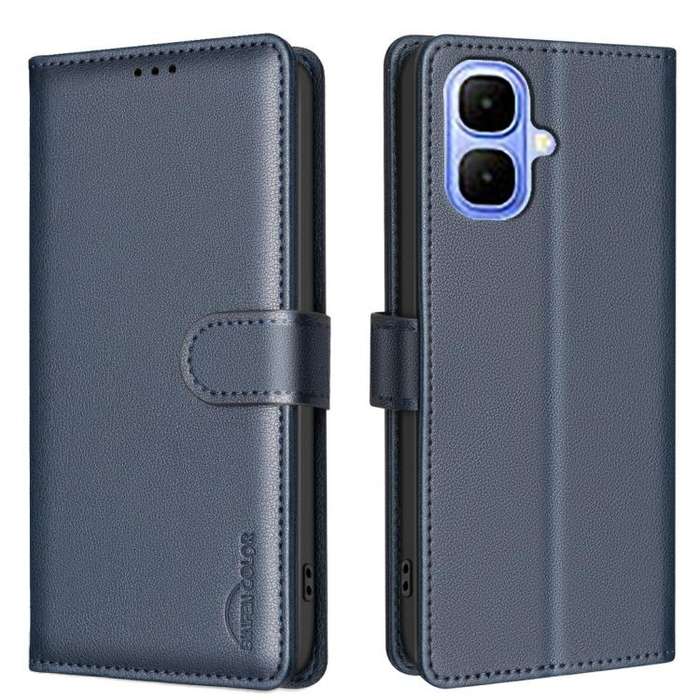 For Infinix Smart 10 4G Litchi Texture RFID Anti-theft Leather Phone Case(Blue)