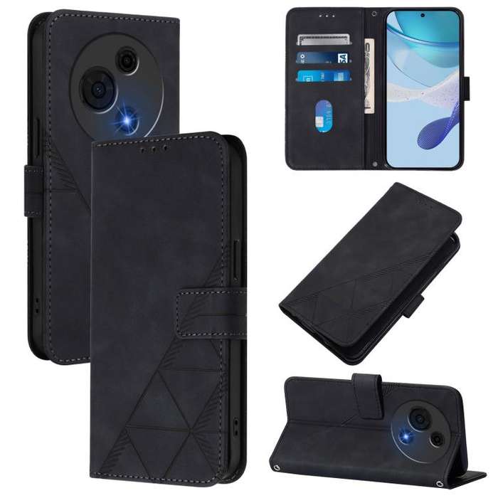 For TCL 60 NxtPaper Crossbody 3D Embossed Flip Leather Phone Case(Black)