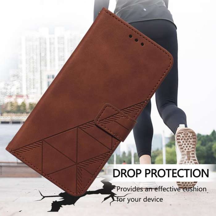 For TCL 60 NxtPaper Crossbody 3D Embossed Flip Leather Phone Case(Brown)