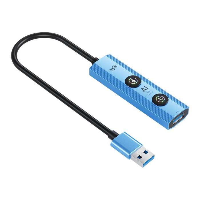 YCE V295A 5 in 1 USB3.0 HUB Adapter AI Docking Station(Blue)