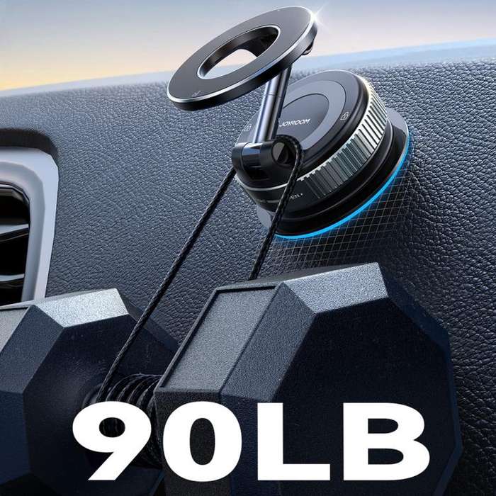 JOYROOM JR-ZS501 Mechanical Suction Cup MagSafe Magnetic Car Phone Holder(Black)