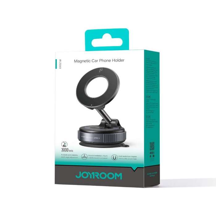 JOYROOM JR-ZS501 Mechanical Suction Cup MagSafe Magnetic Car Phone Holder(Black)