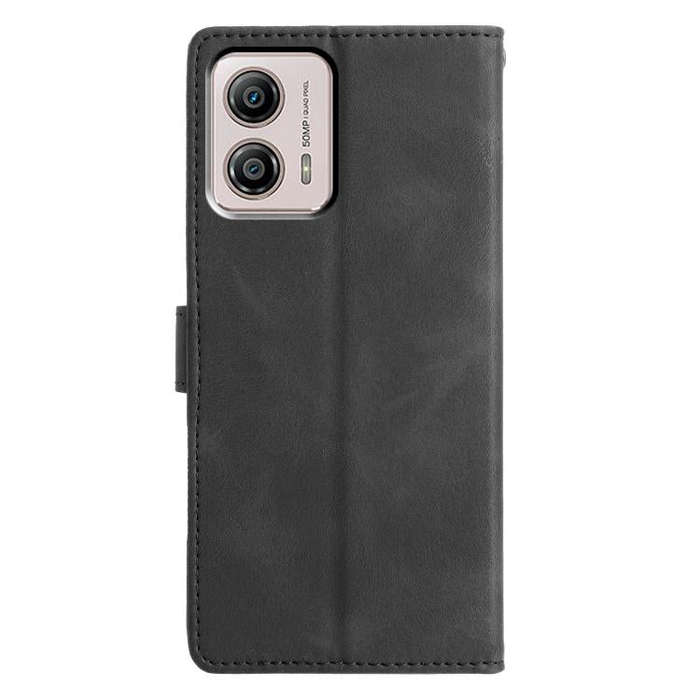 For Motorola Moto G53 5G Triangles Embossed Leather Phone Case(Black)