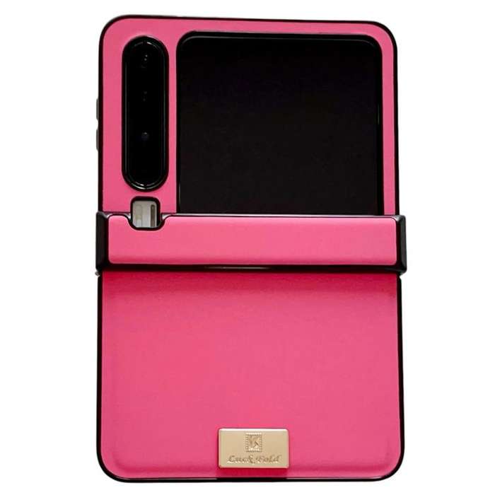 For Huawei Pura X Three-stage Morandi Solid Color Leather Texture Nameplate Phone Case(Rose Red)