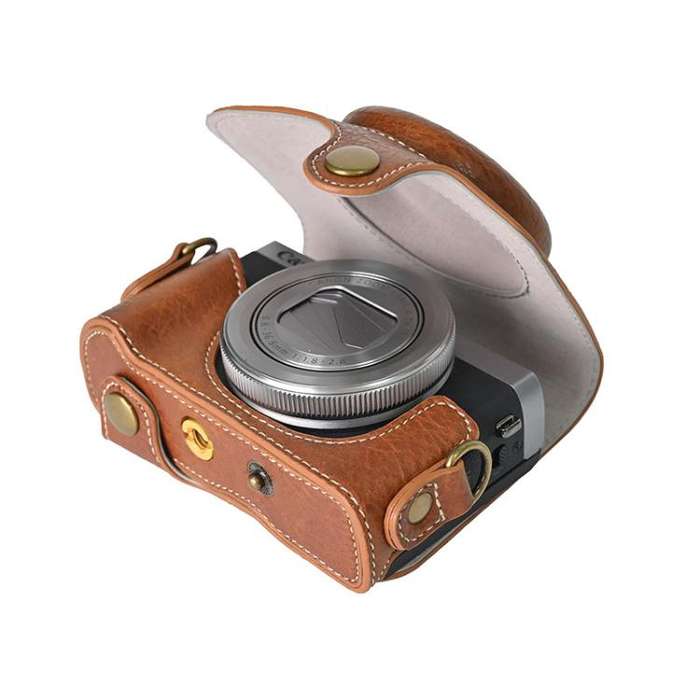 For Canon G7 X Mark III / G7X3 Retro Litchi Texture Leather Full Body Camera Case Bag with Strap(...