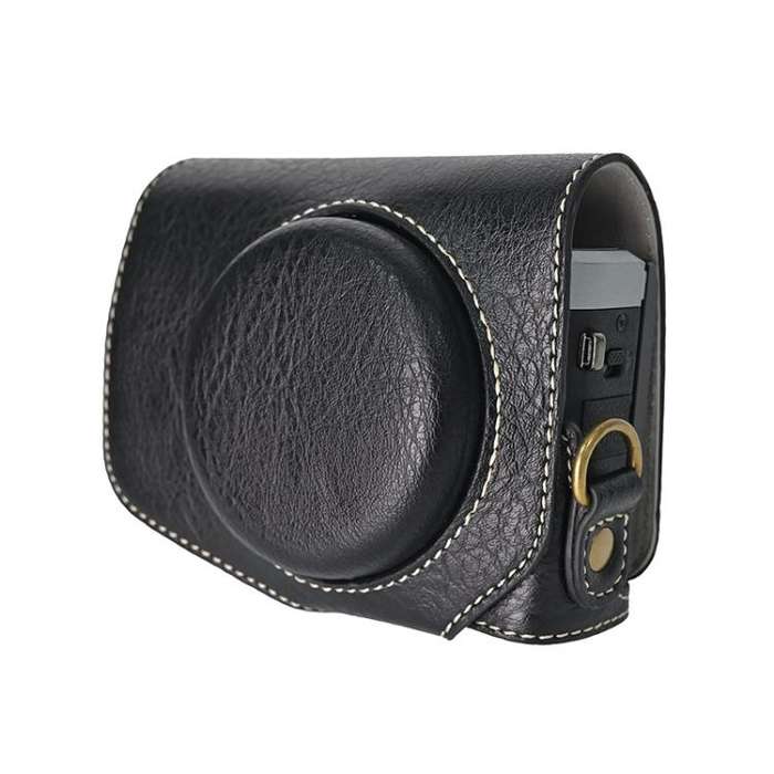 For Canon G7 X Mark III / G7X3 Retro Litchi Texture Leather Full Body Camera Case Bag with Strap(...