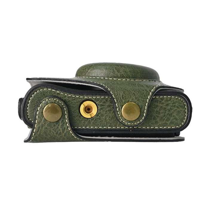 For Canon PowerShot SX740 HS Retro Litchi Texture Leather Full Body Camera Case Bag with Strap(Gr...