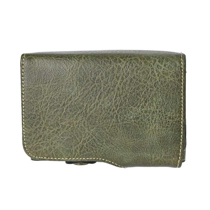 For FUJIFILM X-M5 Retro Litchi Texture Leather Full Body Camera Case Bag with Strap(Green)