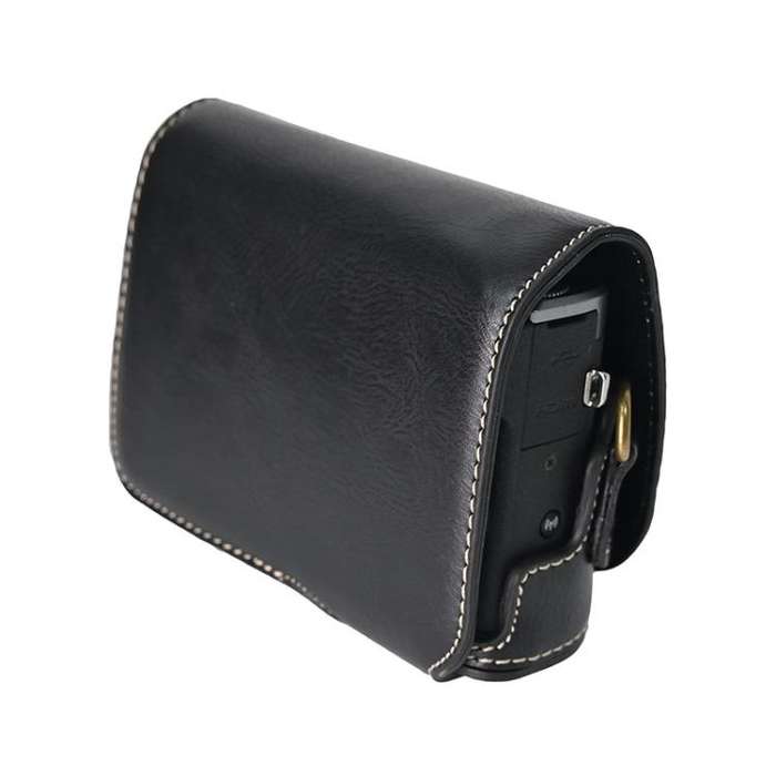For Canon G7 X Mark III / G7X3 Retro Pull Up Leather Full Body Camera Case Bag with Strap(Black)