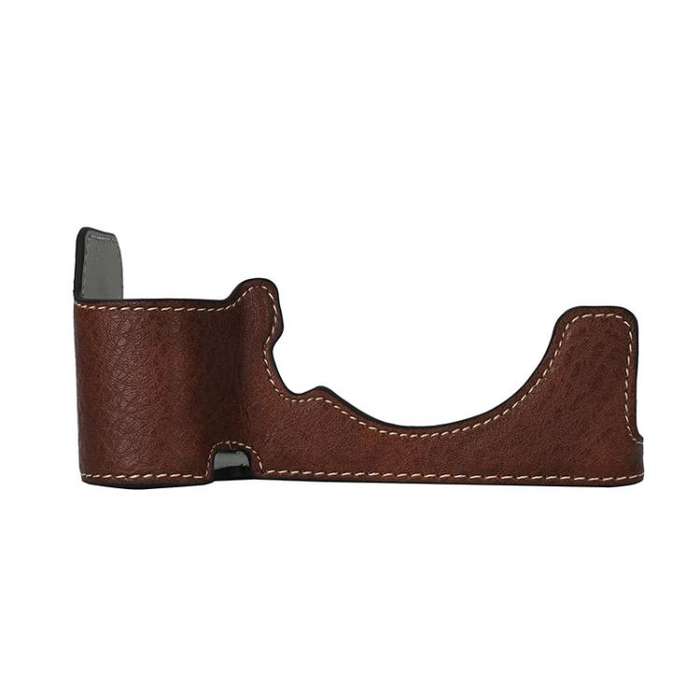 For Sony ILCE-7CM2 / Alpha 7C II Litchi Texture PU Leather Camera Half Case Base(Coffee)