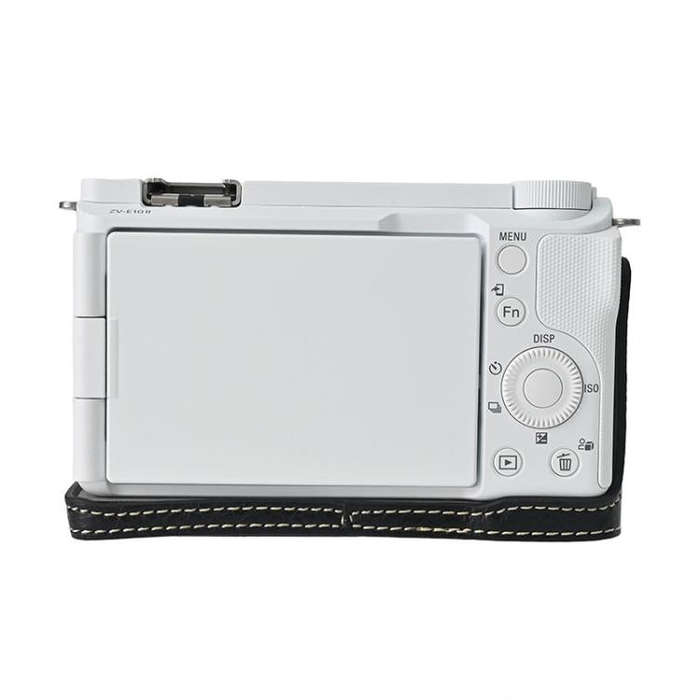 For Sony Alpha ZV-E10 II / ZV-E10M2 Litchi Texture PU Leather Camera Half Case Base(Black)
