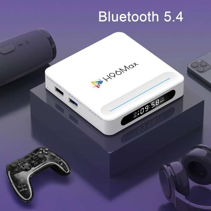 H96 Max H618 Plus Android 14.0 Smart TV Box, 2GB+16GB, Allwinner H618 Quad-core ARM Cortex-A53(AU...