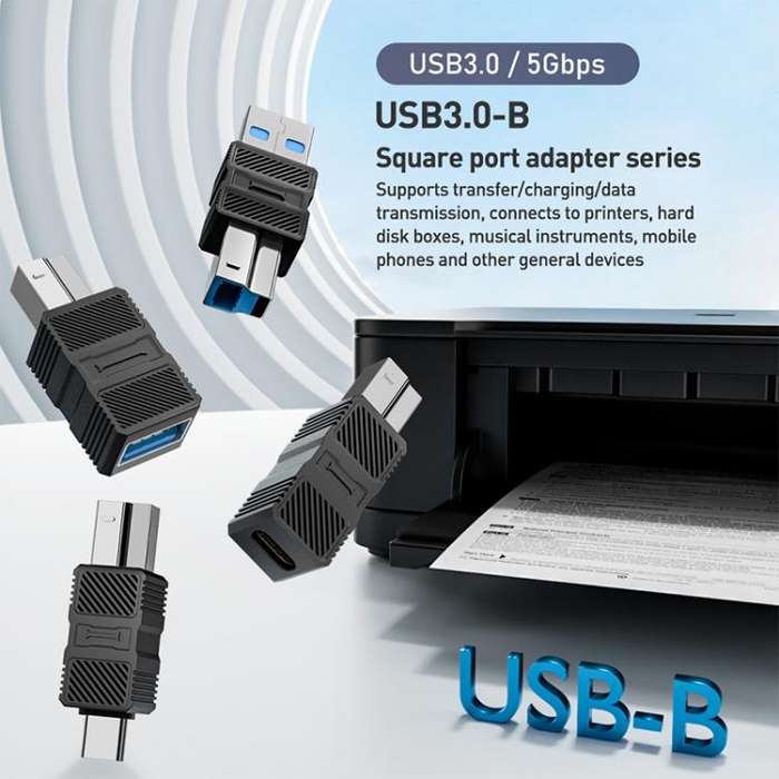 USB-B 3.0 Printer / Mobile Hard Drive / Computer Adapter, Model:USB-B Male to USB Male