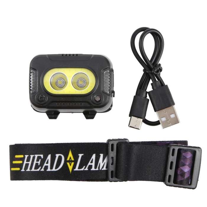 YY09 Outdoor Work Super Bright Sensor Headlight(Black)