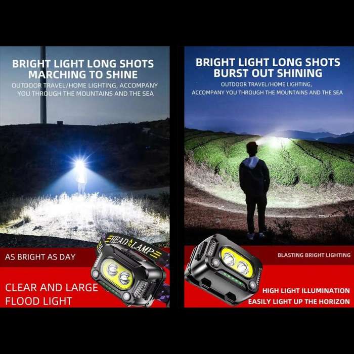 YY09 Outdoor Work Super Bright Sensor Headlight(Black)