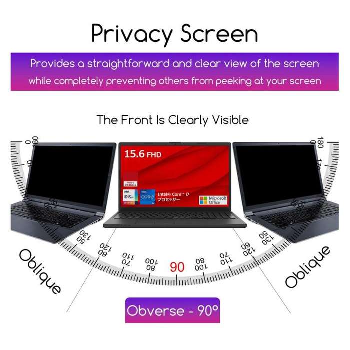 For Fujitsu FMV Lite WA1 15.6 9H Anti-peeping Explosion-proof Tempered Glass Film