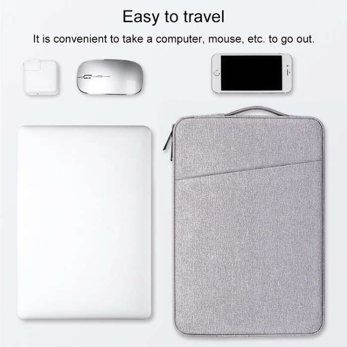 ND01D Felt Sleeve Protective Case Carrying Bag for 15.6 inch Laptop(Black)
