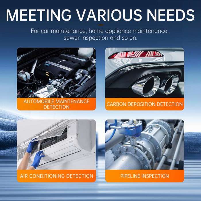 P380 8mm Lens Industrial Pipeline Endoscope with 4.3 inch HD Screen, Spec:2m Tube