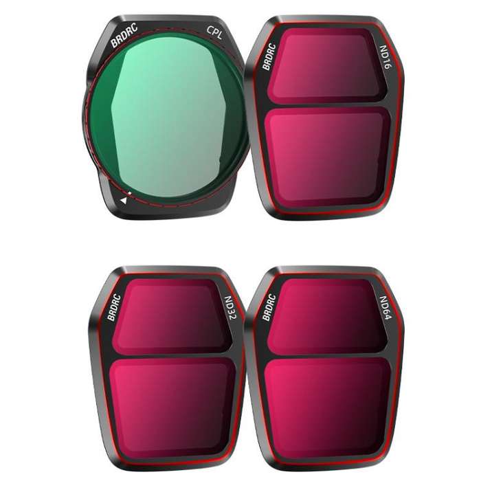 For DJI Air 3S BRDRC Camera Lens Filter, Filter:4 in 1 CPL ND16-64