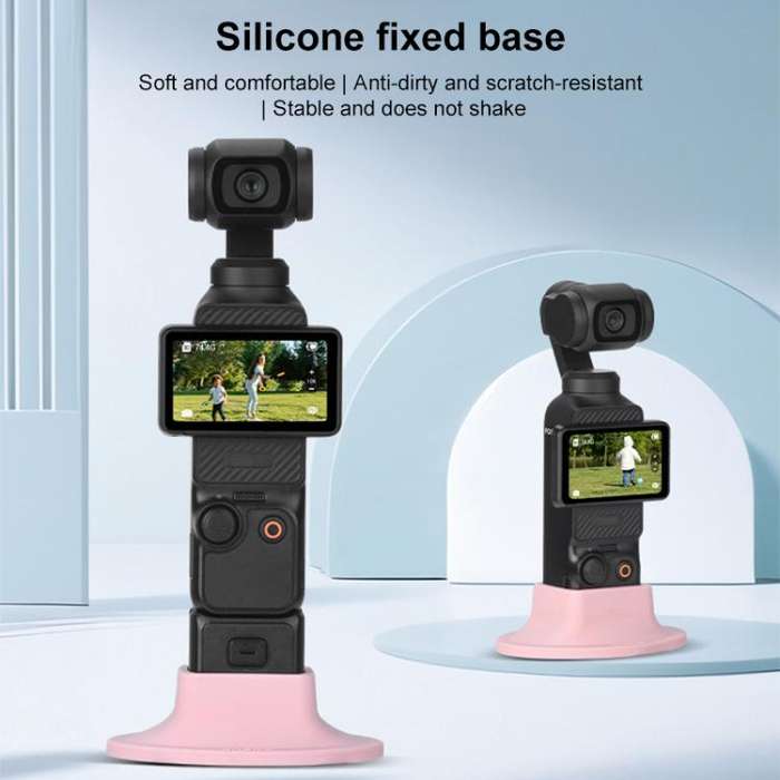 For DJI OSMO Pocket 3 BRDRC Silicone Desktop Base Bracket(Red)