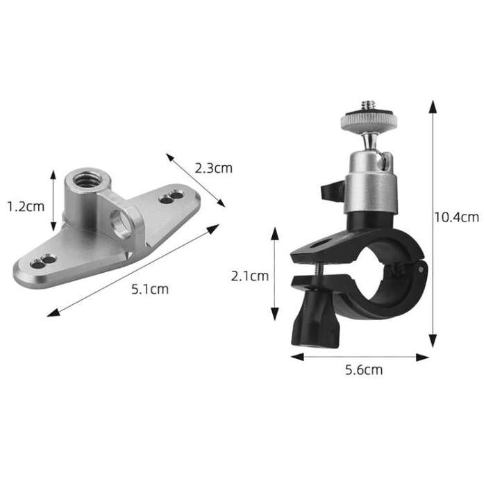 For DJI RC / RC 2 BRDRC Drone Remote Control Adapter Base Bicycle Holder(Black Silver)