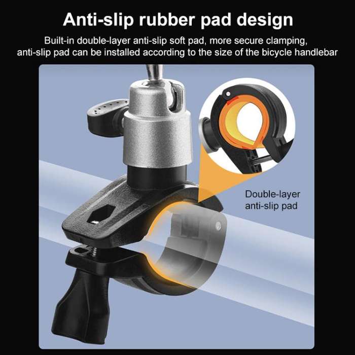 For DJI RC / RC 2 BRDRC Drone Remote Control Adapter Base Bicycle Holder(Black Silver)