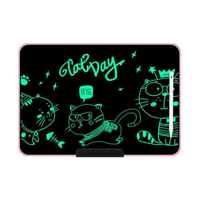 Rechargeable Children Graffiti LCD Drawing Board, Style:16 inch Pink / Green Writing