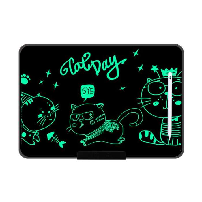 Rechargeable Children Graffiti LCD Drawing Board, Style:16 inch Black / Green Writing
