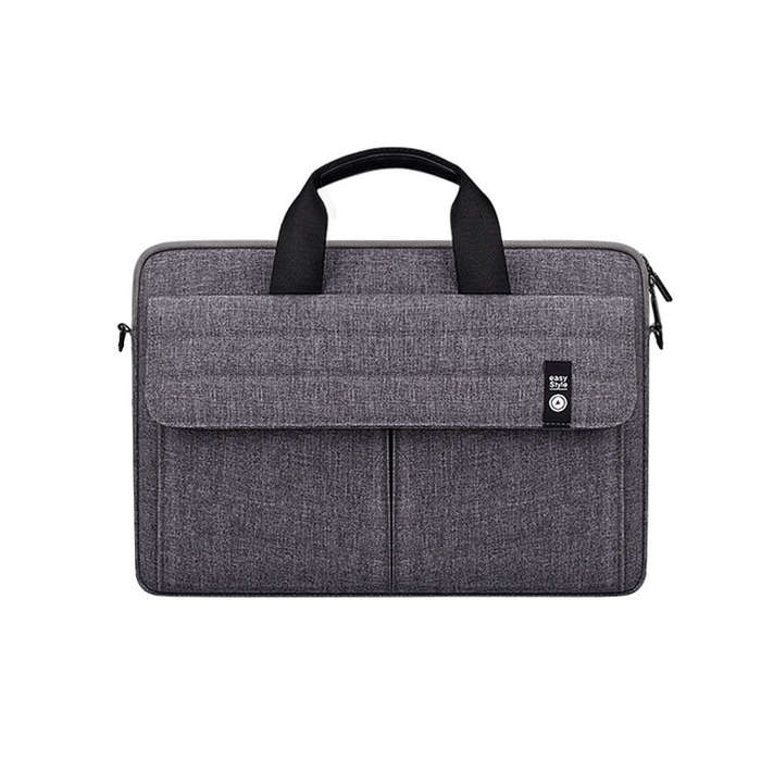 ST08 Handheld Briefcase Carrying Storage Bag with Shoulder Strap for 14.1 inch Laptop(Grey)
