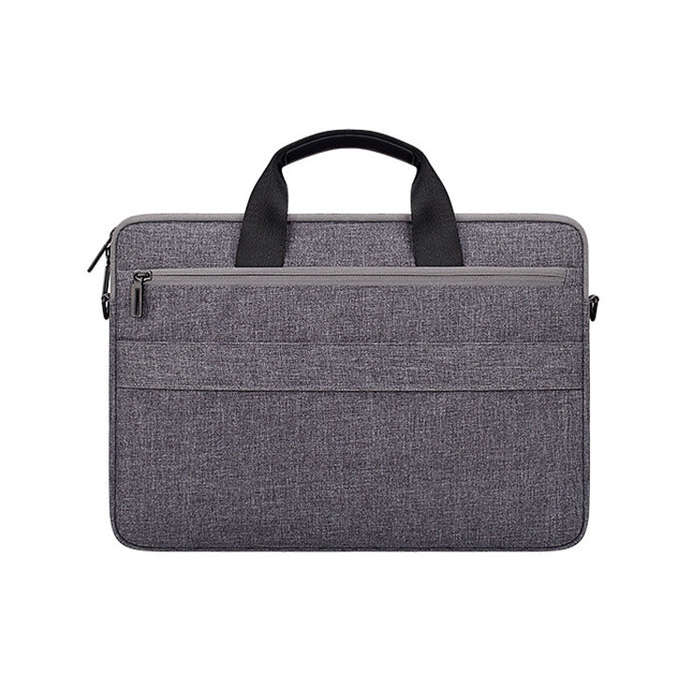 ST08 Handheld Briefcase Carrying Storage Bag with Shoulder Strap for 14.1 inch Laptop(Grey)